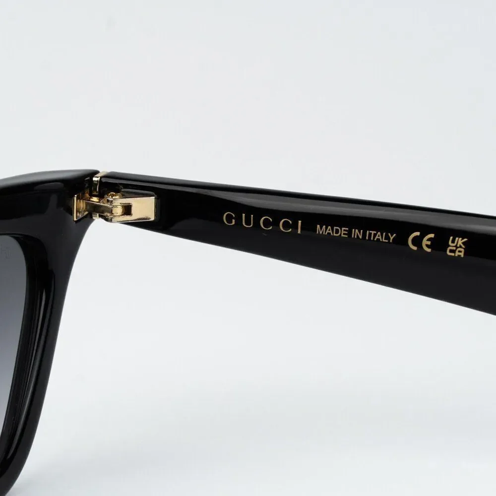 Gucci Women Sunglasses Black Smoke Cat Eye GG1931S 001 NEW AUTHENTIC
